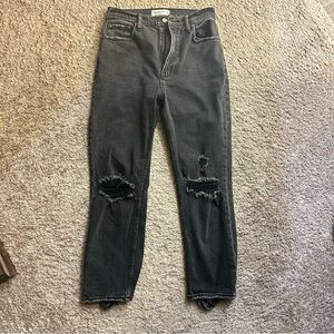 Abercrombie & Fitch Black Distressed Denim